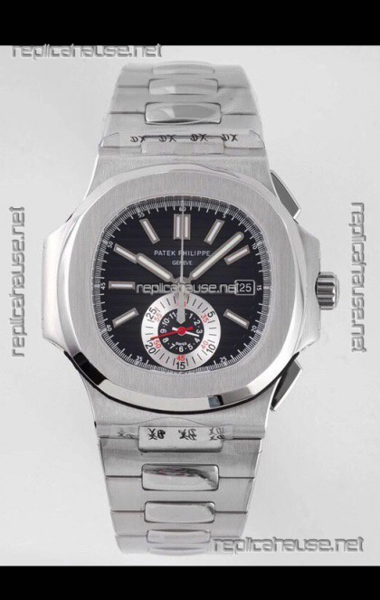 Patek Philippe Nautilus 5980/1A 904L Steel Case in Black Dial - 1:1 Mirror Replica