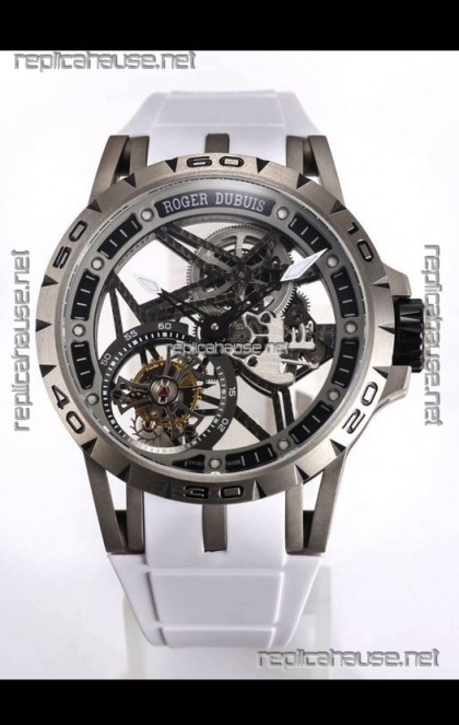 Roger Dubuis Excalibur Spider Flying Tourbillon Skeleton Titanium Casing 45MM  1:1 Mirror Swiss Watch