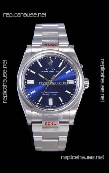 Rolex Oyster Perpetual REF#124300 41MM Cal.3230 Movement Swiss Replica Dark Blue Dial 904L Steel 1:1 Mirror Replica Watch
