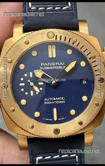 Panerai Submersible PAM01074 Blue Abisso Edition 1:1 Mirror Replica Watch in Blue Dial 42MM