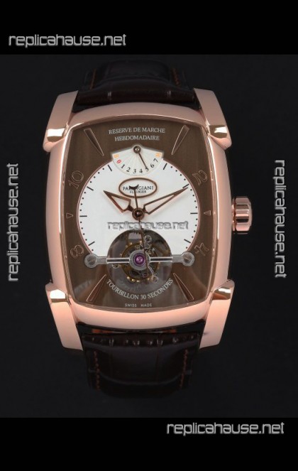 Parmigiani Fleurier Kalpa XL Rose Gold 1:1 Genuine Tourbillon Swiss Replica Watch 