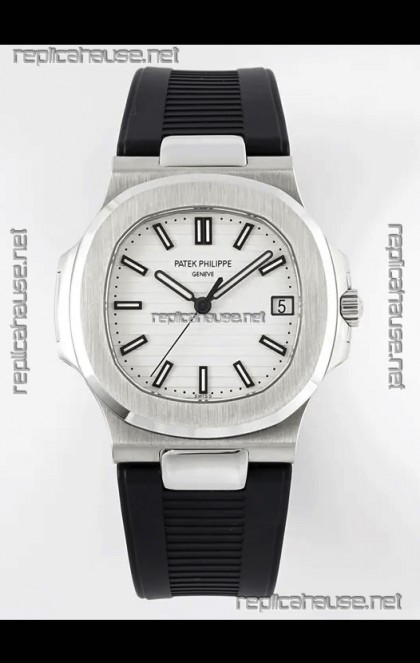 Patek Philippe Nautilus 5711/1A-011 1:1 Mirror Swiss Replica Watch in White Dial 904L Steel