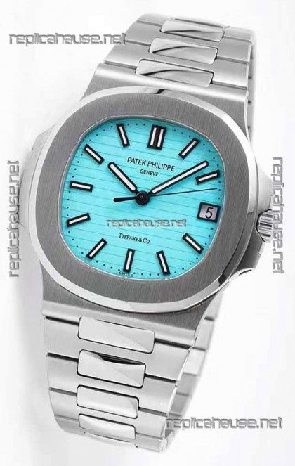 Patek Philippe Nautilus 5711 Tiffany Edition 1:1 Mirror Watch in Green Dial 904L Steel 