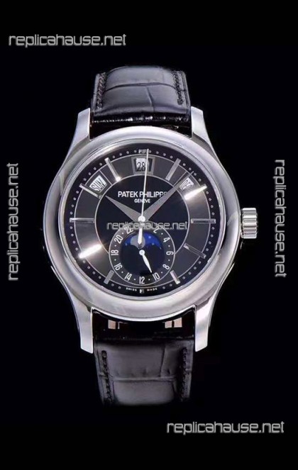Patek Philippe 5205-001 Complications MoonPhase 1:1 Mirror Swiss Replica Watch Dark Grey Dial