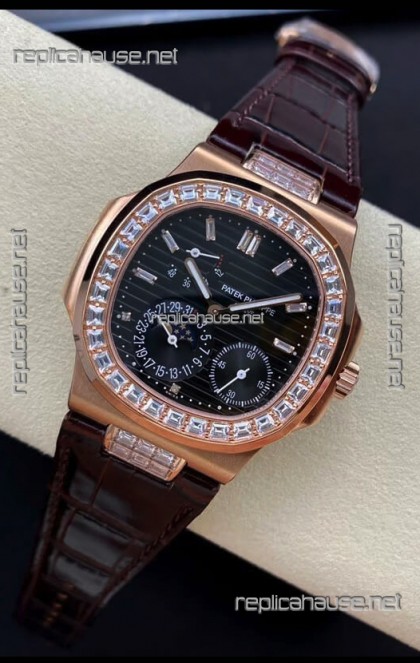 Patek Philippe Nautilus 5712R 1:1 Quality Swiss Replica Watch in Black Dial