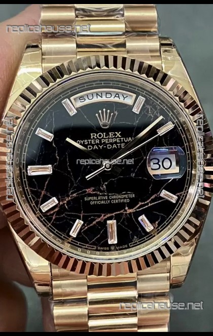 Rolex Day Date Presidential 18K Rose Gold Watch 40MM - Eisenkiesel Dial 1:1 Mirror Quality