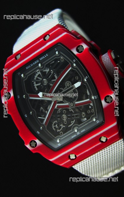 Richard Mille 67-02 Mutaz Barshim Forged Carbon Swiss Replica Watch 