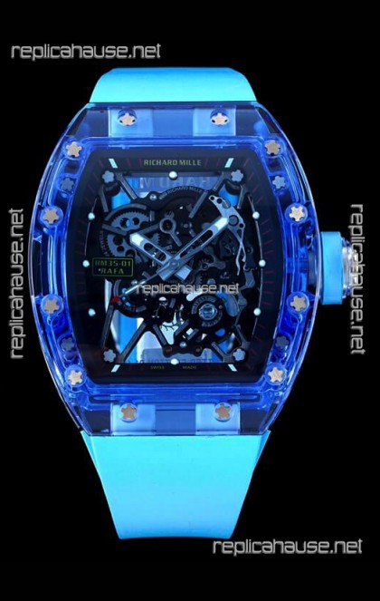 Richard Mille RM35-01 Transparent Sapphires Casing with Genuine Tourbillon Super Clone Watch
