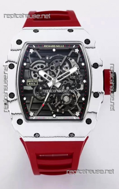 Richard Mille RM35-01 Rafael Nadal Carbon Fiber Casing with Genuine Tourbillon Super Clone Watch