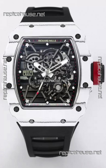 Richard Mille RM35-01 Rafael Nadal Carbon Fiber Casing with Genuine Tourbillon Super Clone Watch