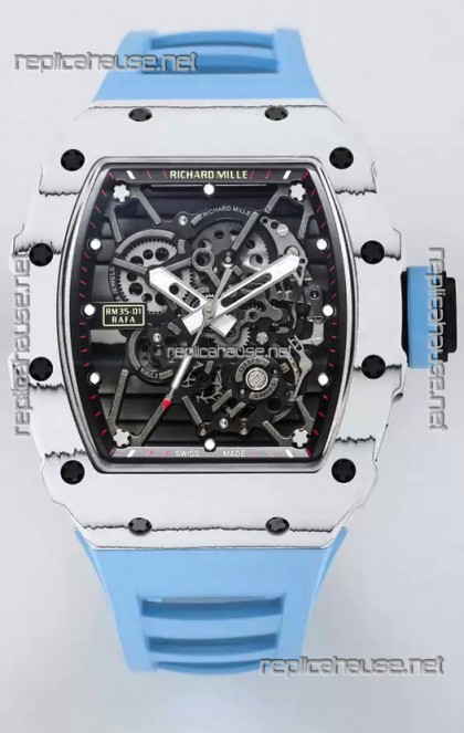 Richard Mille RM35-01 Rafael Nadal Carbon Fiber Casing with Genuine Tourbillon Super Clone Watch
