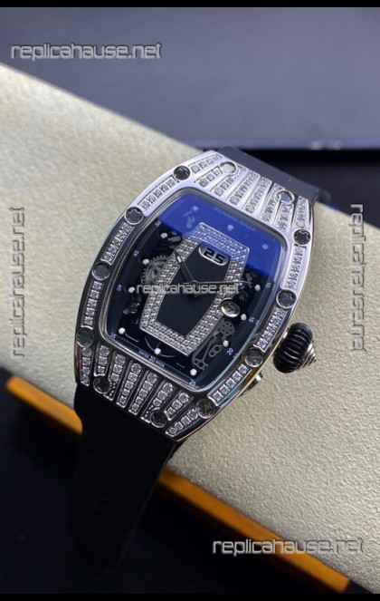 Richard Mille RM-07-01 Stainless Steel Diamonds Ladies 1:1 Mirror Replica Watch 