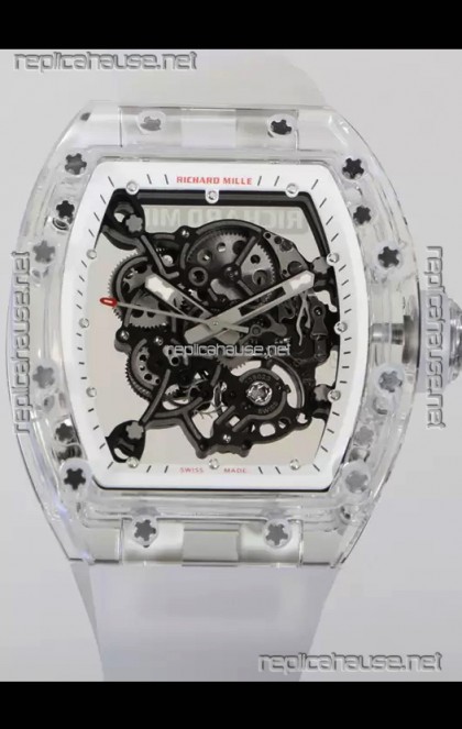 Richard Mille RM055 Transparent Sapphires Casing with Genuine Tourbillon Super Clone Watch