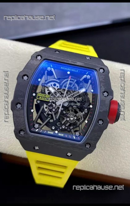 Richard Mille RM35-02 Rafael Nadal Carbon Fiber Casing with Genuine Tourbillon Super Clone Watch