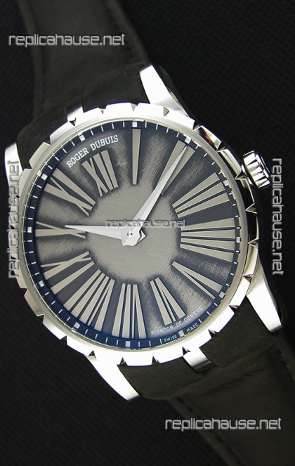 Roger Dubuis Excalibur Steel Case Grey Dial Swiss Replica Watch