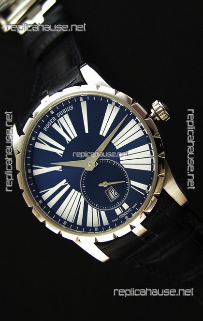 Roger Dubuis Excalibur RDDBEX0378 Steel Blue Swiss Replica Watch 