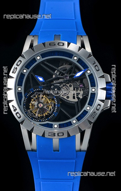 Roger Dubuis Excalibur Spider Flying Tourbillon Skeleton Titanium Casing 1:1 Mirror Swiss Watch