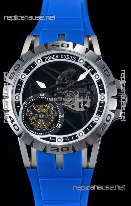 Roger Dubuis Excalibur Spider Flying Tourbillon Skeleton Titanium Casing 1:1 Mirror Swiss Watch