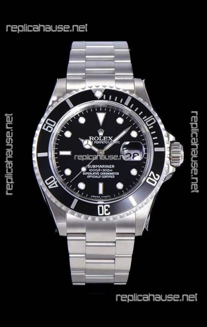 Rolex Submariner Classic Edition Swiss Replica Watch 904L Steel Casing - 1:1 Mirror Replica