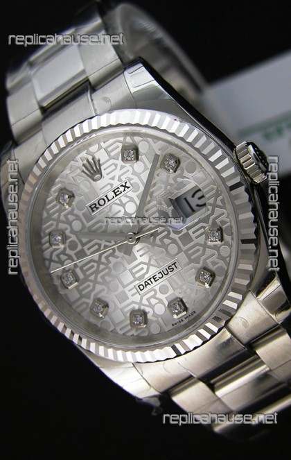 Rolex Datejust Japanese Replica Watch - Silver Dial in 36MM with Oyster Strap