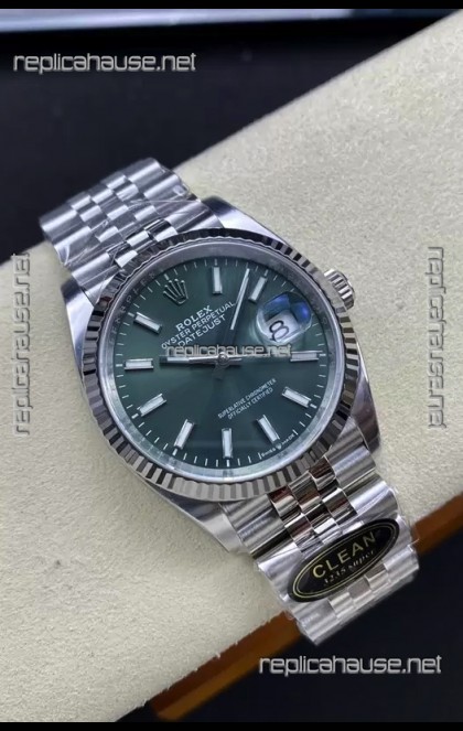 Rolex Datejust Cal.3235 Movement 1:1 Mirror Replica 904L Steel 36MM - Green Dial