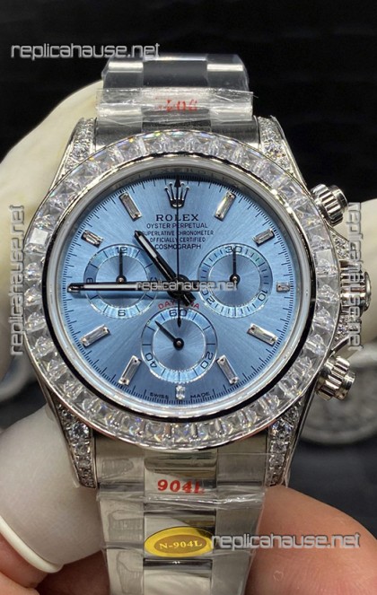 Rolex Cosmograph Daytona M116506-0002 ICE BLUE Dial Original Cal.4130 Movement - Ultimate 904L Steel Watch