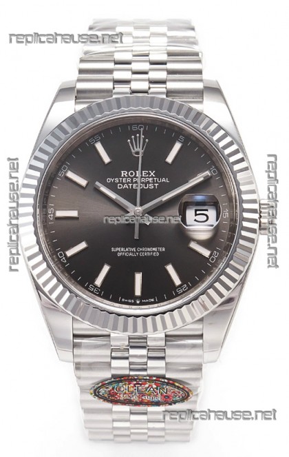 Rolex Datejust 126334 41MM ETA3235 72 Hours Power Grey Dial Oyster 1:1 Mirror Replica