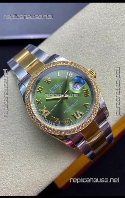 Rolex Datejust 126283RBR-0012 36MM Swiss 1:1 Mirror Replica  in 904L Green Dial