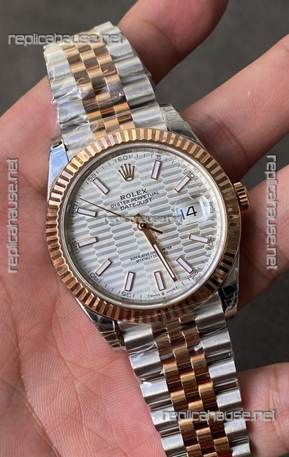 Rolex Datejust Cal.3235 Movement 1:1 Mirror Replica 904L Steel 41MM - Silver Fluted Motif Dial