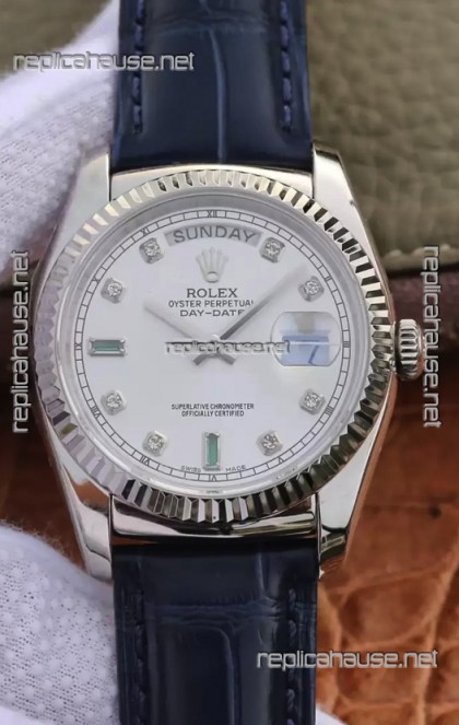 Rolex Day Date 904L Steel Casing Watch in Steel Dial 36MM - 1:1 Mirror Quality 