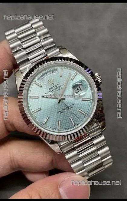 Rolex Day Date Presidential 904L Steel 40MM - Blue Patterned Dial 1:1 Mirror Quality Watch