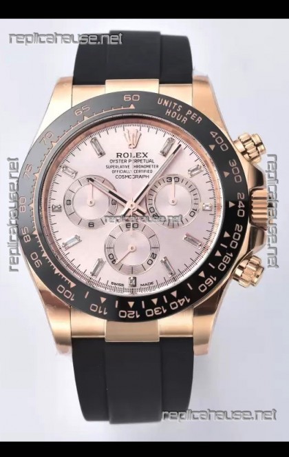 Rolex Cosmograph Daytona M116515ln-0061 Rose Gold Sundust Dial Original Cal.4130 Movement - 904L Steel Watch