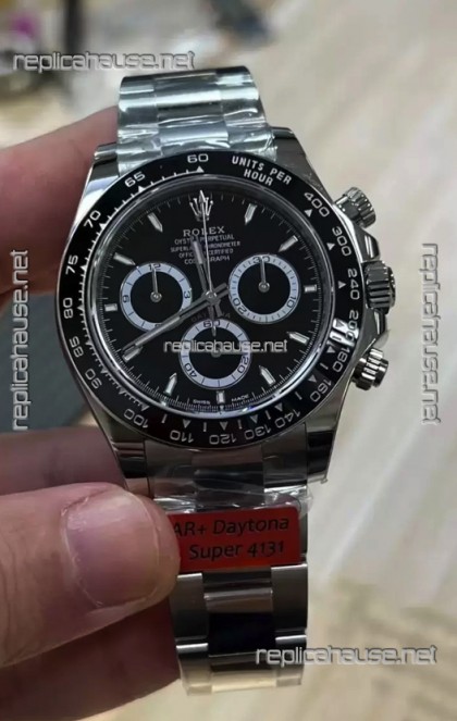 Rolex Cosmograph Daytona M126500LN Black Dial Original Cal.4131 Movement - 904L Steel Watch