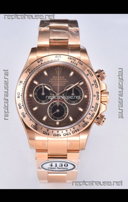 Rolex Cosmograph Daytona M116505-0013 Rose Gold Original Cal.4130 Movement - 904L Steel Watch