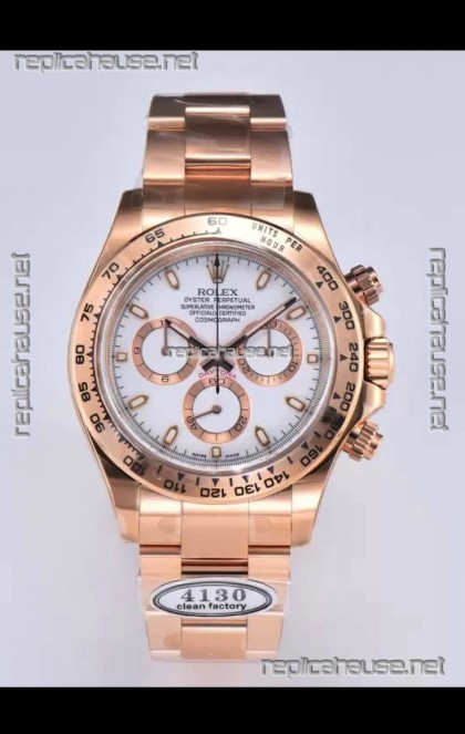 Rolex Cosmograph Daytona M116505-0010 Rose Gold Original Cal.4130 Movement - 904L Steel Watch