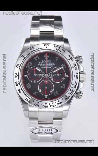 Rolex Cosmograph Daytona M116519 Original Cal.4130 Movement - 904L Steel Watch Black Dial
