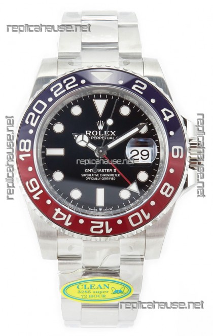 Rolex GMT Masters II 126710BLRO Cal.3285 72 Hours Power Oyster Strap Swiss Replica 904L Steel 