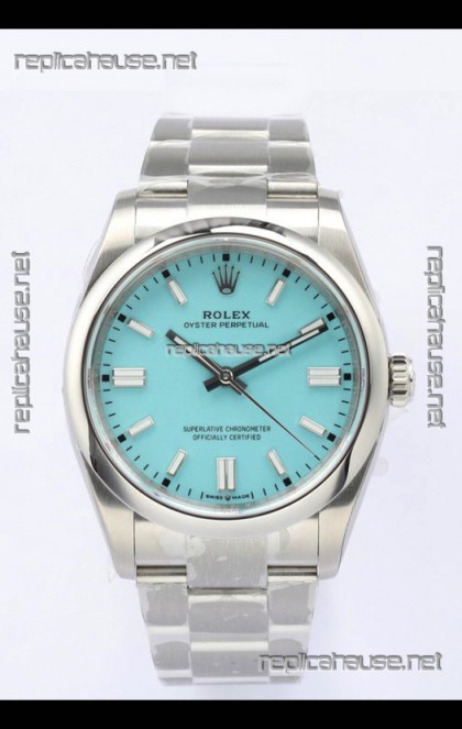 Rolex Oyster Perpetual REF#126000 36MM Swiss Movement Swiss Replica Blue Dial 904L Steel 1:1 Mirror Replica Watch