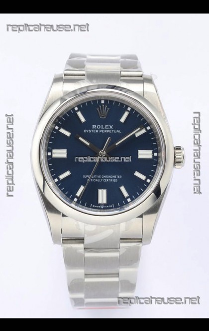 Rolex Oyster Perpetual REF#126000 36MM Swiss Movement Swiss Replica Blue Dial 904L Steel 1:1 Mirror Replica Watch