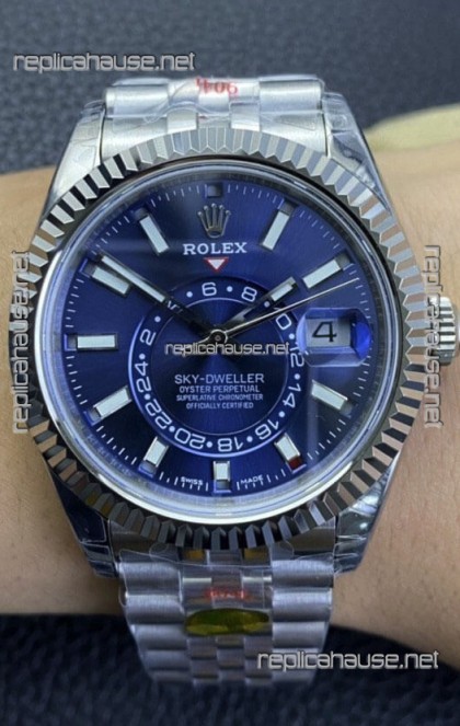 Rolex Sky-Dweller REF# M336934 Blue Dial Watch in 904L Steel Case 1:1 Mirror Replica