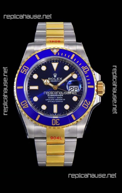 Rolex Submariner 41MM Two Tone 126613LB - Replica 1:1 Mirror - Ultimate 904L Steel Watch