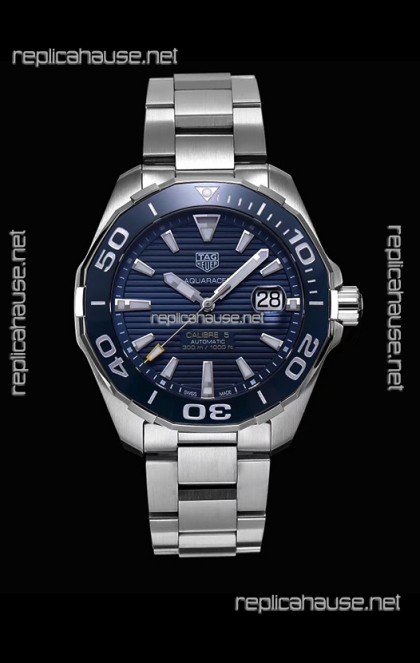 Tag Heuer Aquaracer Calibre 5 1:1 Mirror Replica Watch Blue Dial