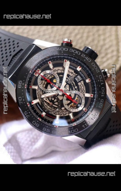 Tag Heuer Carrera Heuer 01 Swiss Replica Watch in Steel Casing