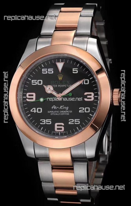 Rolex Air King 116900 904L Steel Rose Gold Told Tone - Ultimate Edition 2022 Swiss Replica Watch