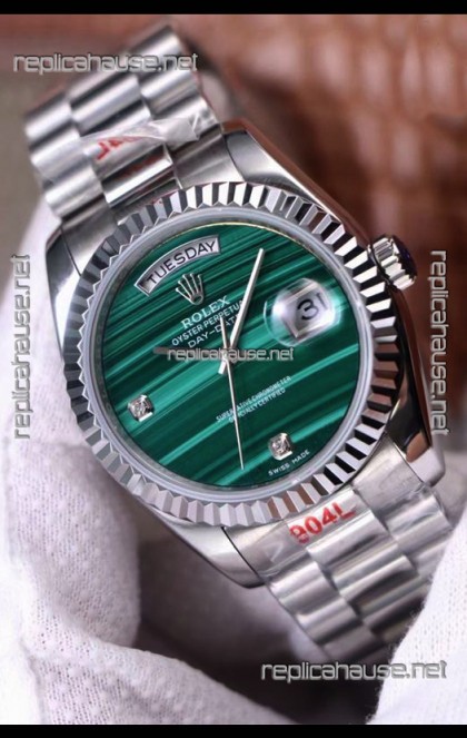 Rolex Day Date Presidential 904L Steel 36MM - Malachite Dial 1:1 Mirror Quality Watch