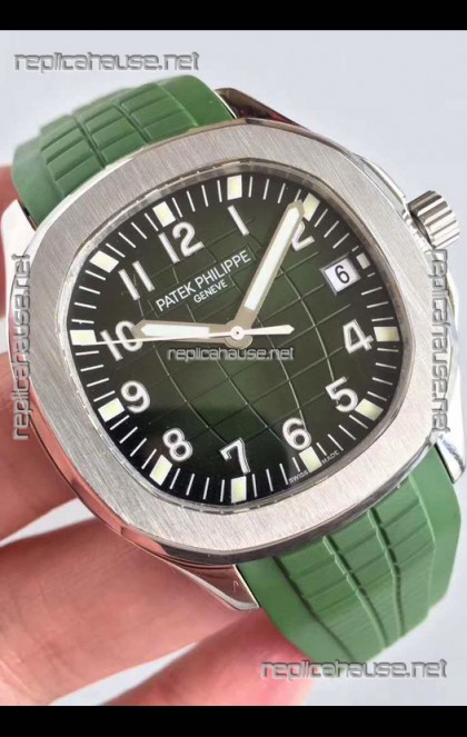 Patek Philippe Aquanaut 5168G-010 Swiss Replica 904L Steel Green Dial - 1:1 Mirror Edition