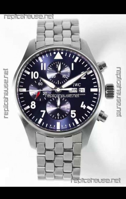 IWC Pilot Chronograph Le Petit Prince Edition Blue Dial 1:1 Mirror Replica Watch