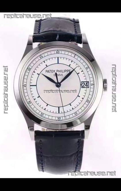 Patek Philippe Calatrava 5296 Sector Dial 1:1 Mirror Swiss Replica Watch Steel Casing