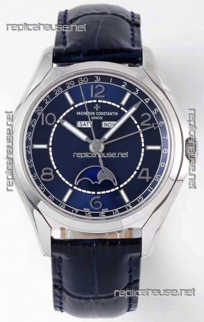 Vacheron Constantin Fiftysix Complete Calendar Swiss Replica Watch in Blue Dial 