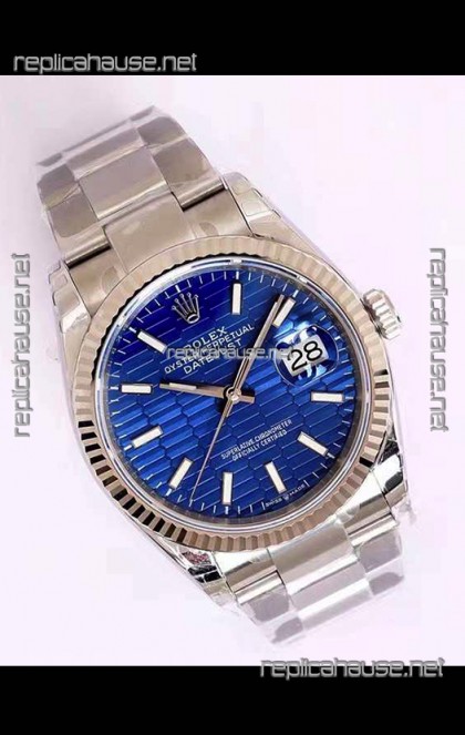 Rolex Datejust Fluted-Motif Dial 41MM Cal.3135 Movement Swiss Replica Watch in 904L Steel Casing